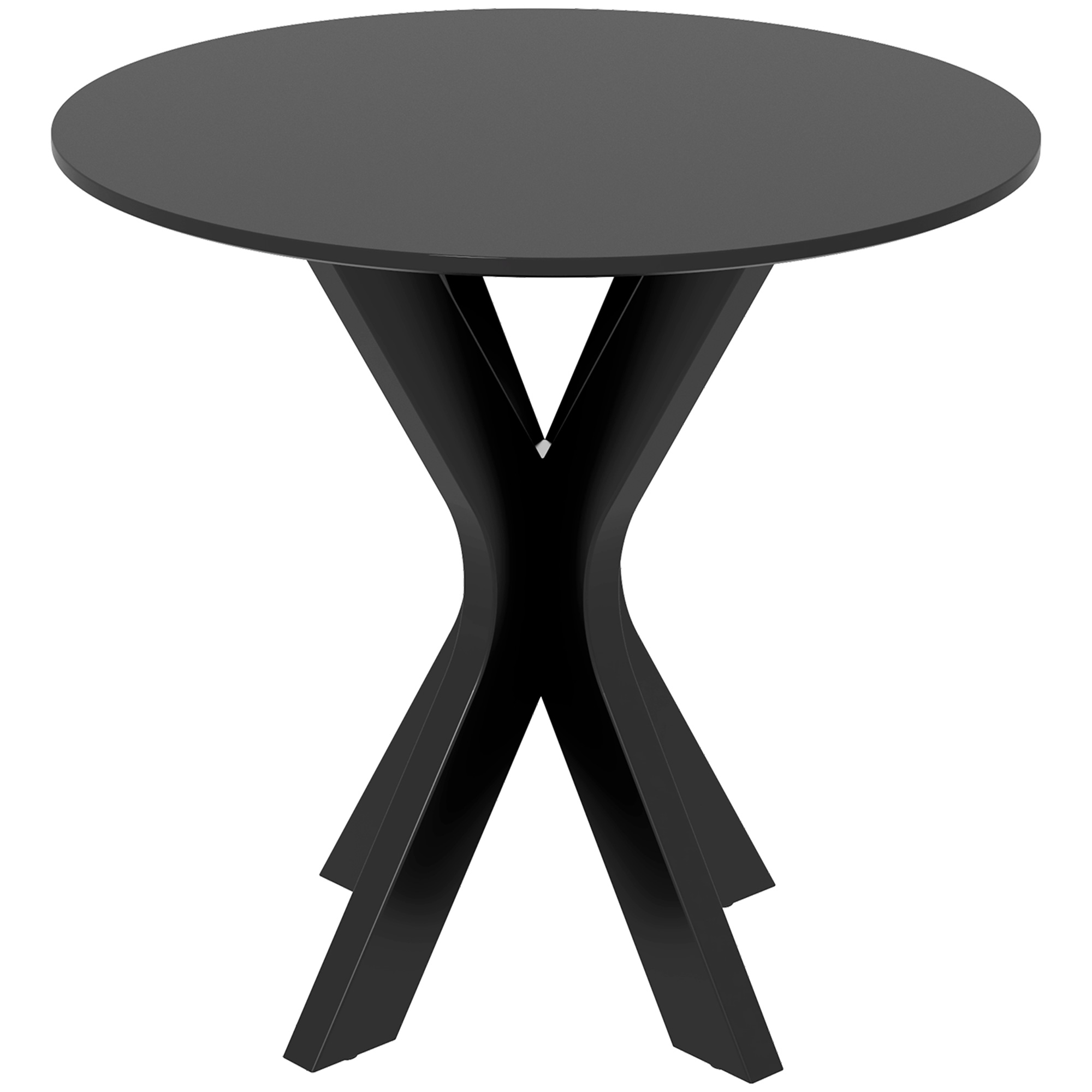Esstisch Küchentisch Runder Tisch, Modernes Design, 78 cm x 78 cm x 75 cm, Schwarz Esstisch Küchentisch Runder Tisch, Modernes Design, 78 cm x 78 cm x 75 cm, Schwarz