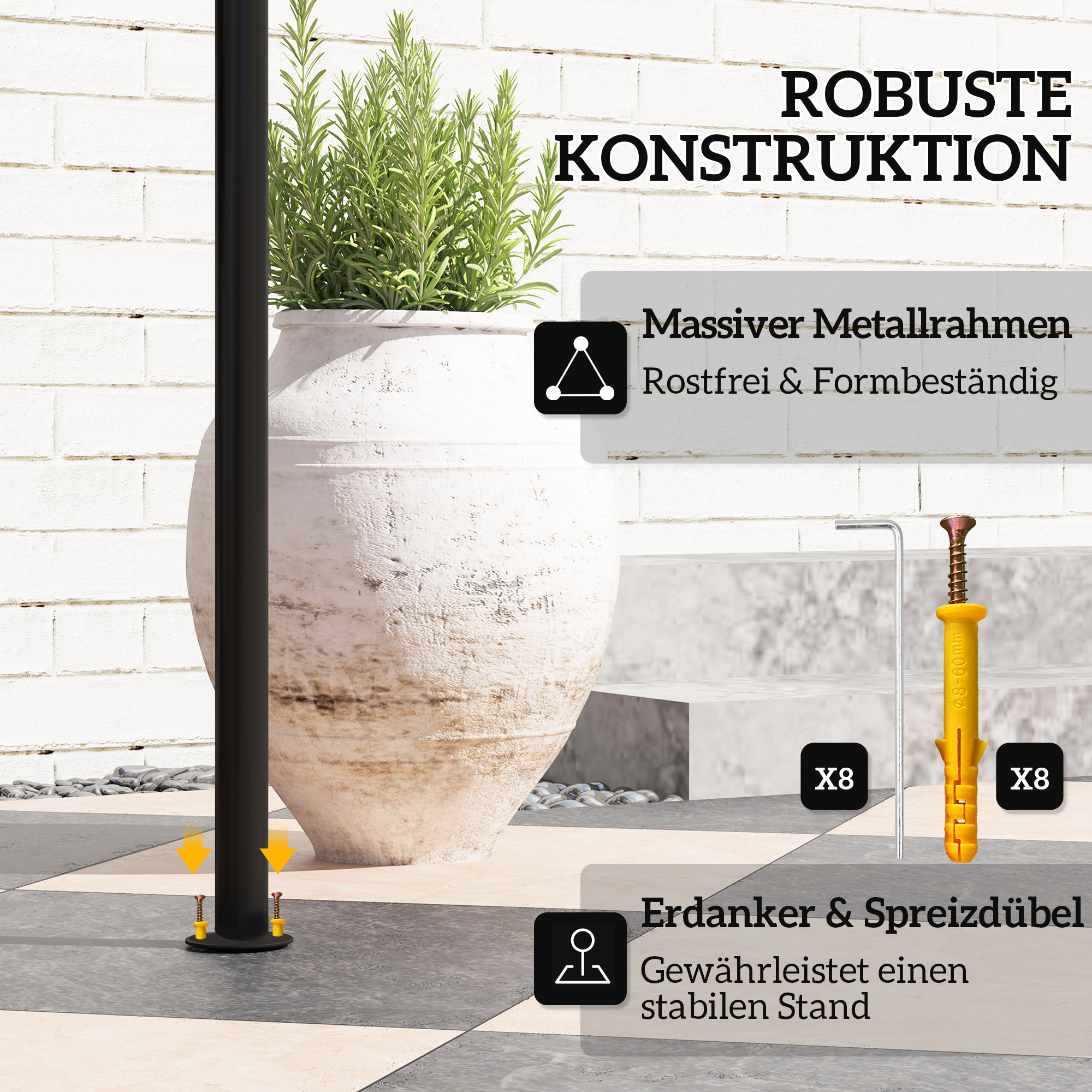 Grillpavillon 242x149x248 cm wasserabweisend flammhemmend Gartenpavillon mit Doppelschichtdach Grau