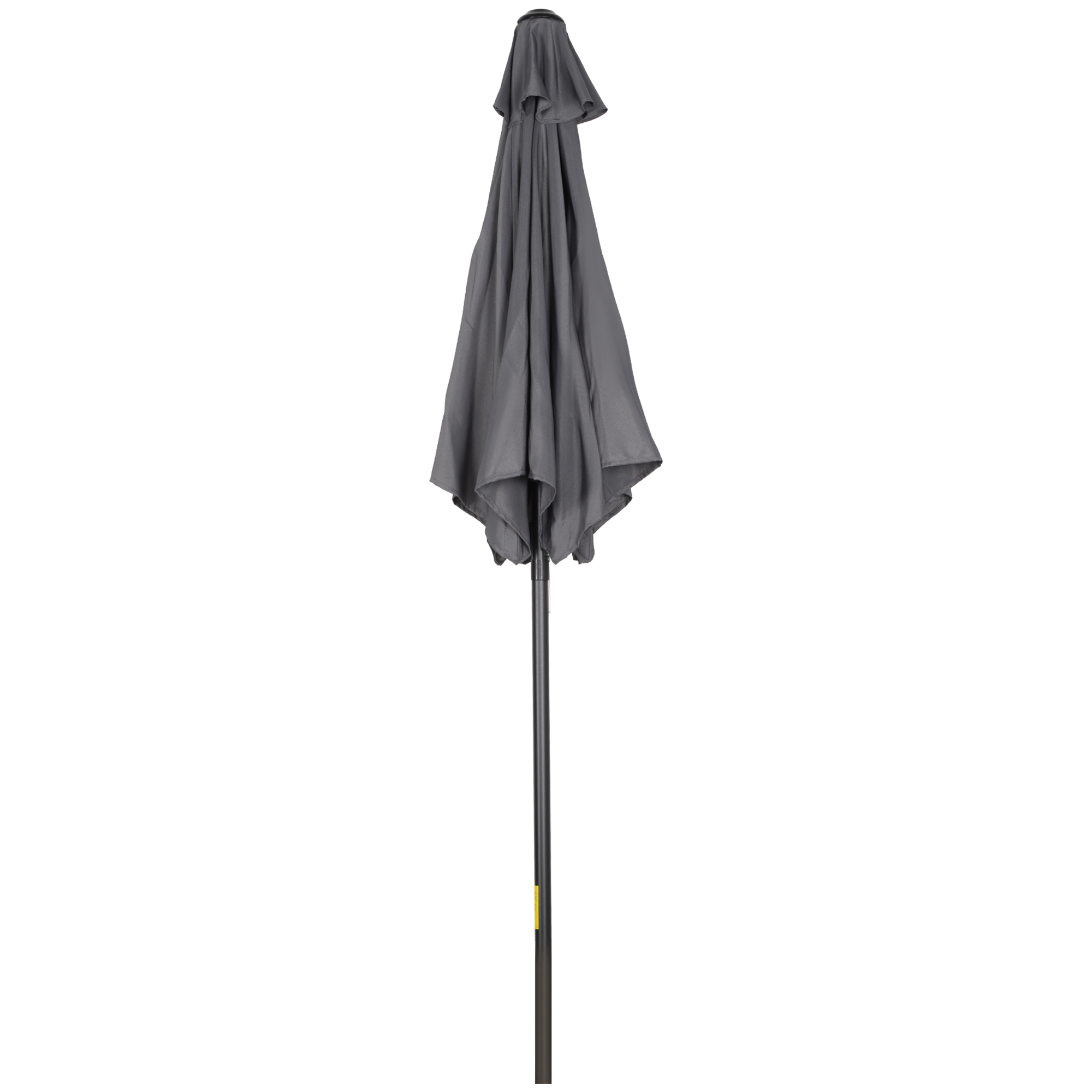 Sonnenschirm Ø196 cm, sechseckig Balkonschirm für Strand Balkon Garten, Dunkelgrau