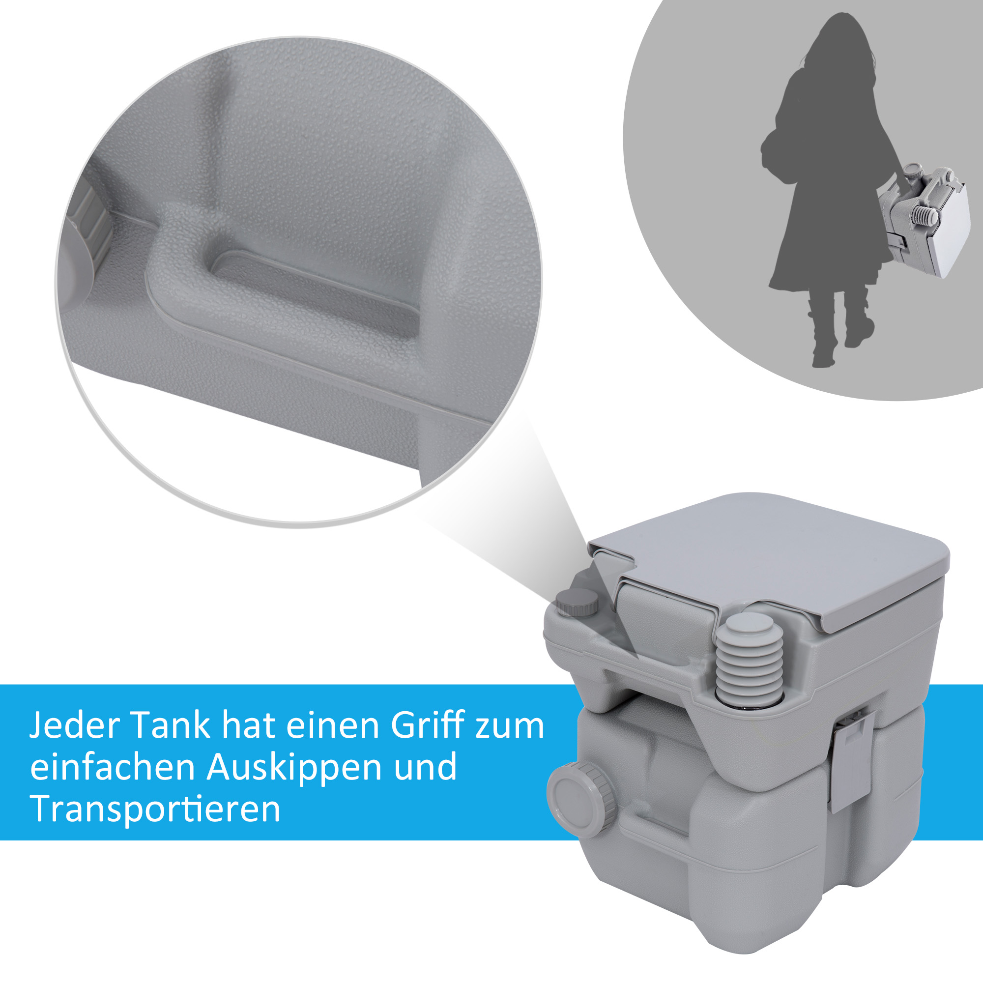 Campingtoilette Mobiltoilette WC Chemie mobile Toilette Reise Wohnmobil