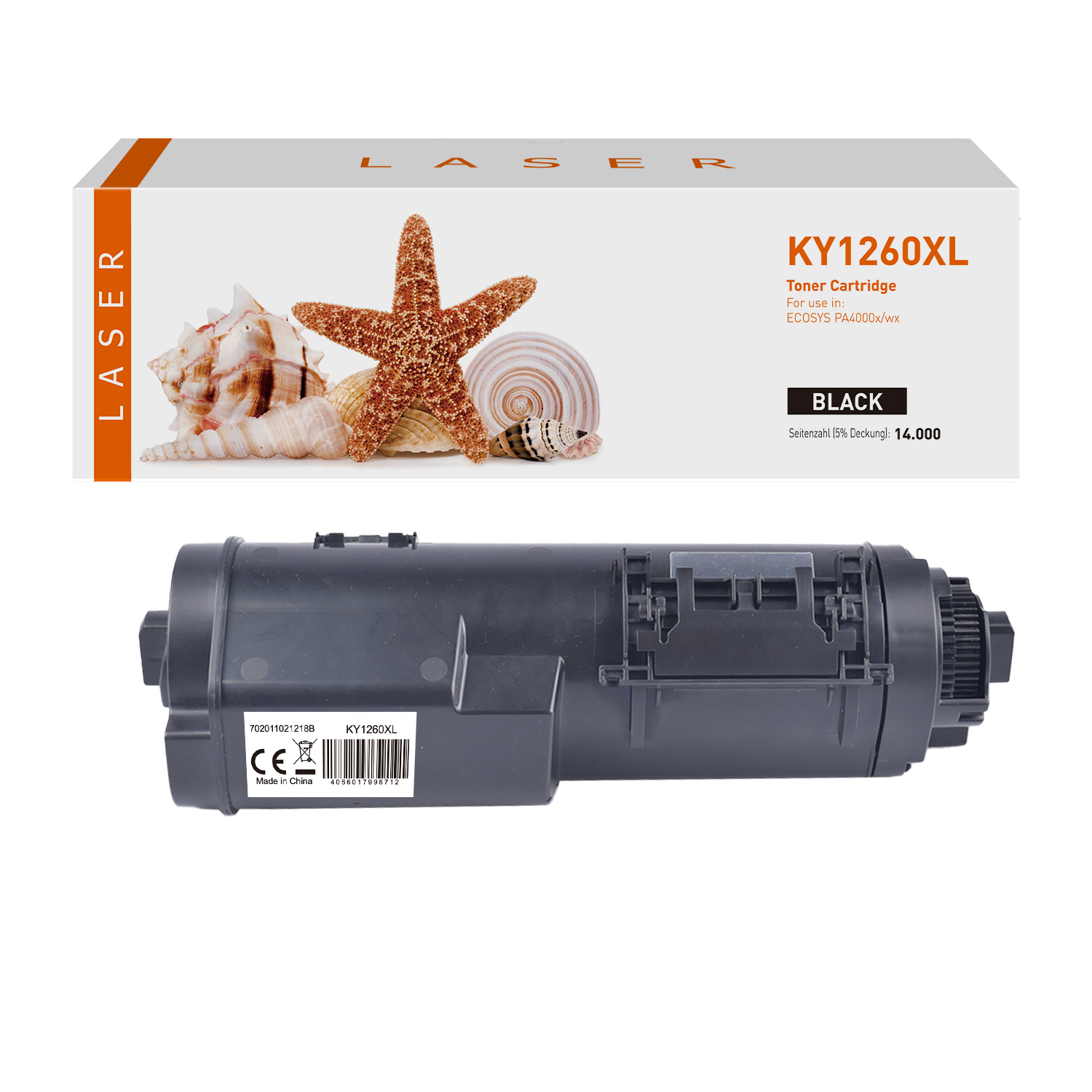 Toner schwarz, alternativ zu Kyocera 1T0C150NL0, 14000 Seiten