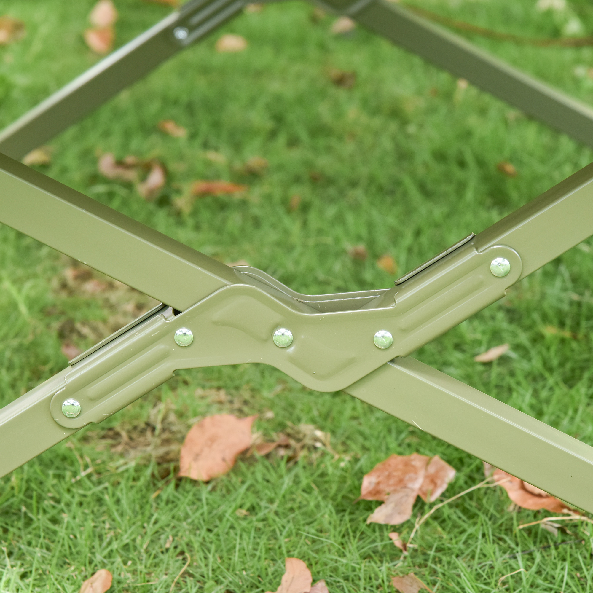 Campingzelt-Set mit Feldbett, Schlafsack und Matratze Dunkelgrün