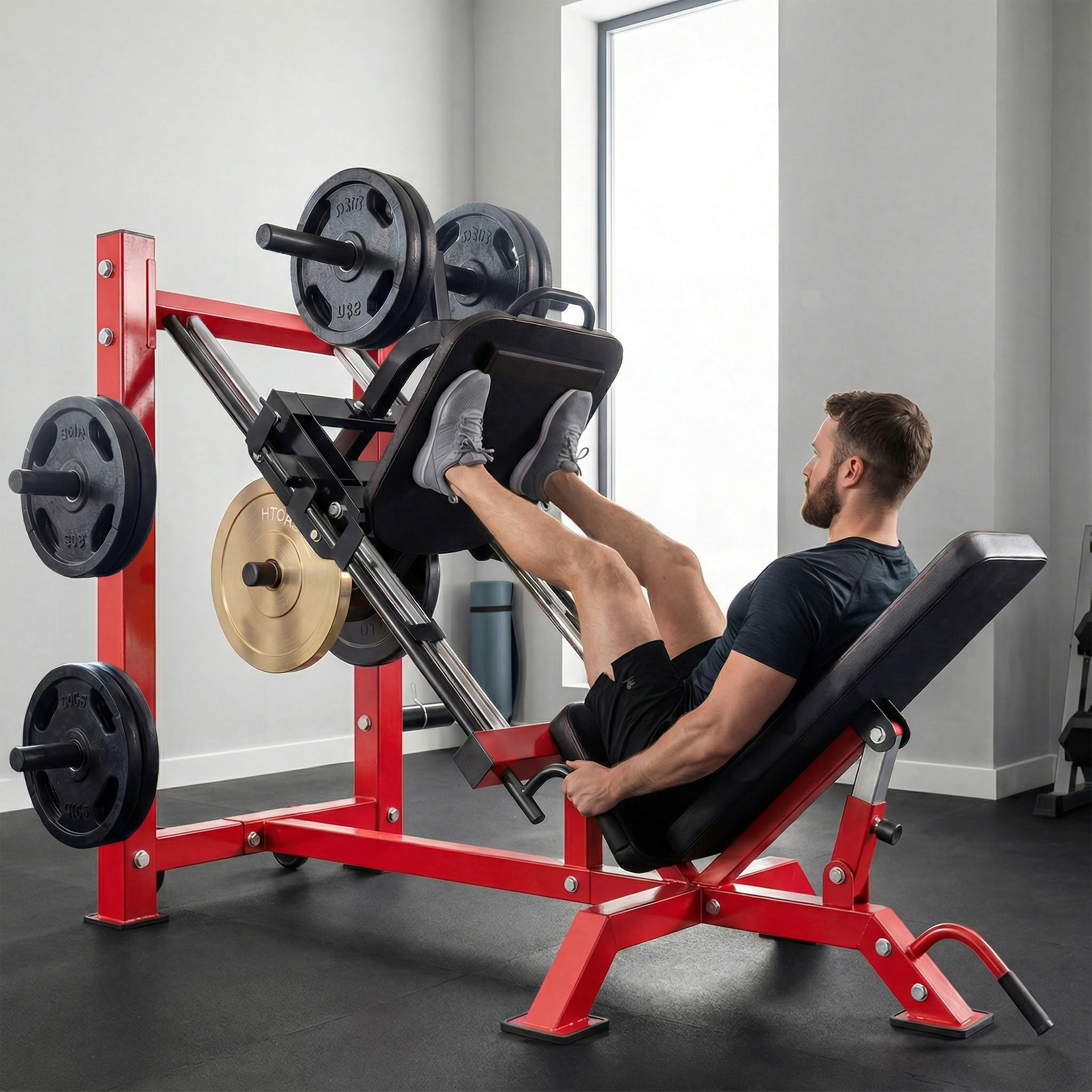 Beinpresse Heimtraining Beintraining Krafttraining Unterkörper Quadrizeps Gesäßmuskeln Oberschenkel Fitnessgerät
