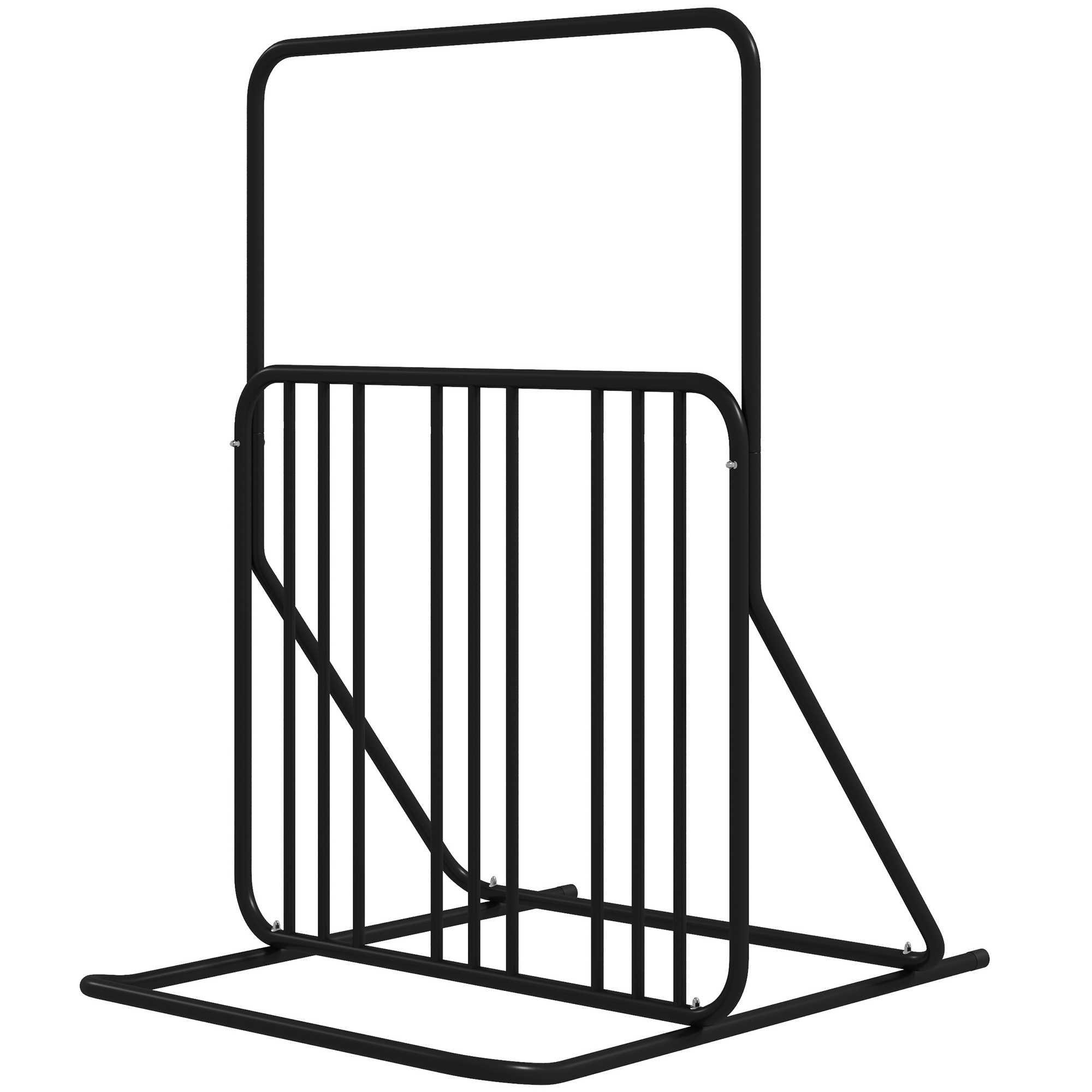 Fahrradständer für 4 Fahrräder, wetterbeständig, zusätzliche Halterung, 102 x 92 x 130 cm, Schwarz