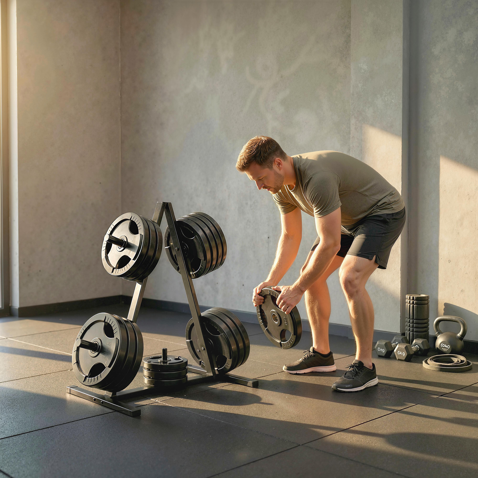 Gewichtsständer für 2,5 cm Gewichtsscheiben, 200 kg Kapazität, Gewichtsständer