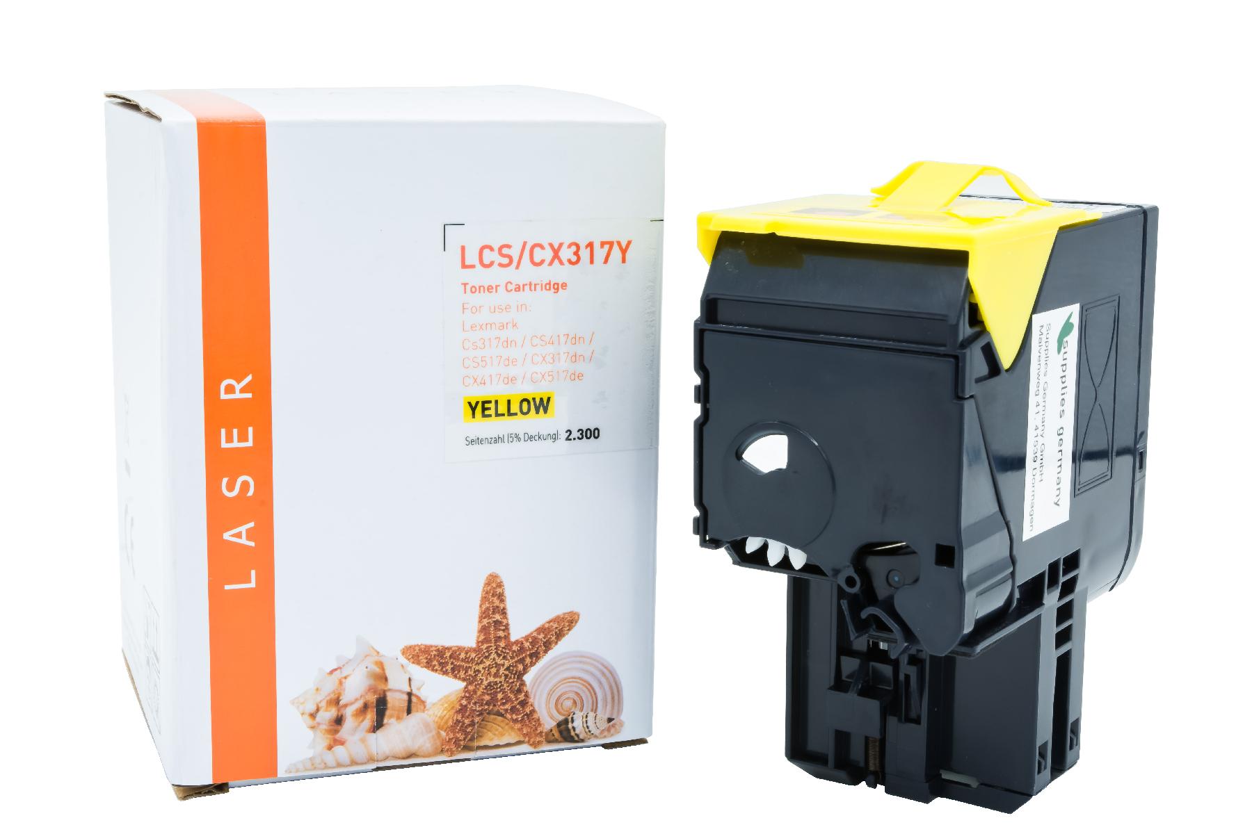 CS/CX317Y alternativ Toner yellow für Lexmark / 71B20Y0 / 2.300 Seiten CS/CX317Y alternativ Toner yellow für Lexmark / 71B20Y0 / 2.300 Seiten