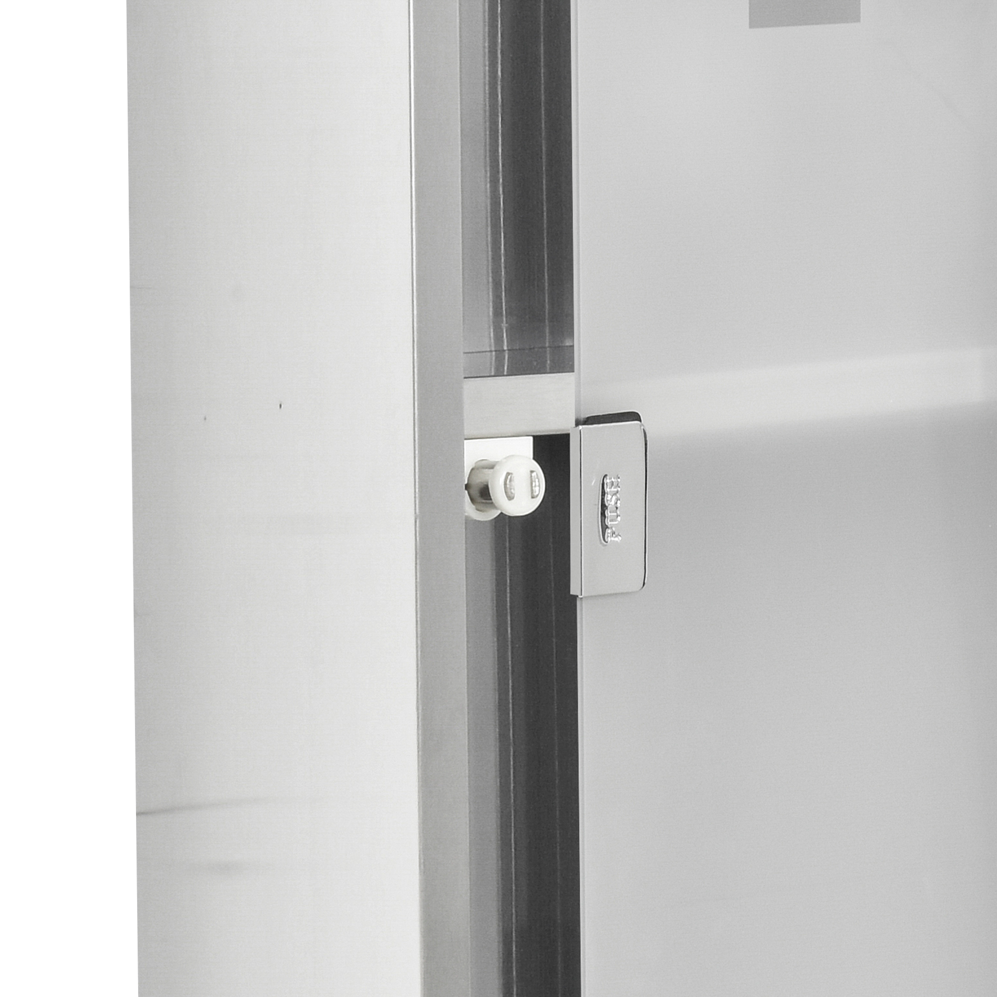 Medizinschrank aus Edelstahl und gehärtete Glastür Arzneischrank zur Medikamenten-Aufbewahrung, Abschließbar Medikamentenschrank mit 3 Fächern, Erste Hilfe Schrank, 20 x 12 x 58 cm, Silber