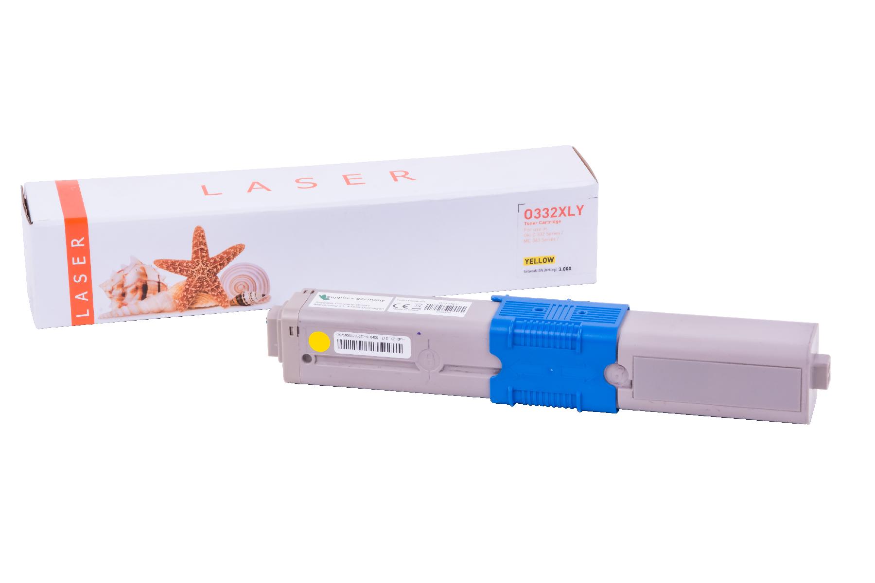 C332XLY alternativ Toner yellow für Oki / 46508709 / 3.000 Seiten C332XLY alternativ Toner yellow für Oki / 46508709 / 3.000 Seiten