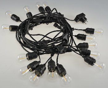 Biergarten-Lichterkette "CT-BGL 15" / 1,5 + 12,5m, 15x Filamentlampe 0,8W