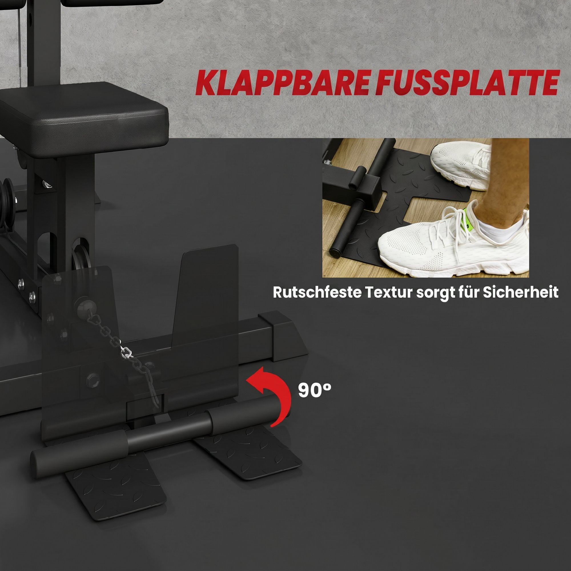 Kraftstation für Zuhause, Ruderzüge, ohne Gewichte, Fitnessgerät für Zuhause, Stahl, Kunstleder, Schwarz