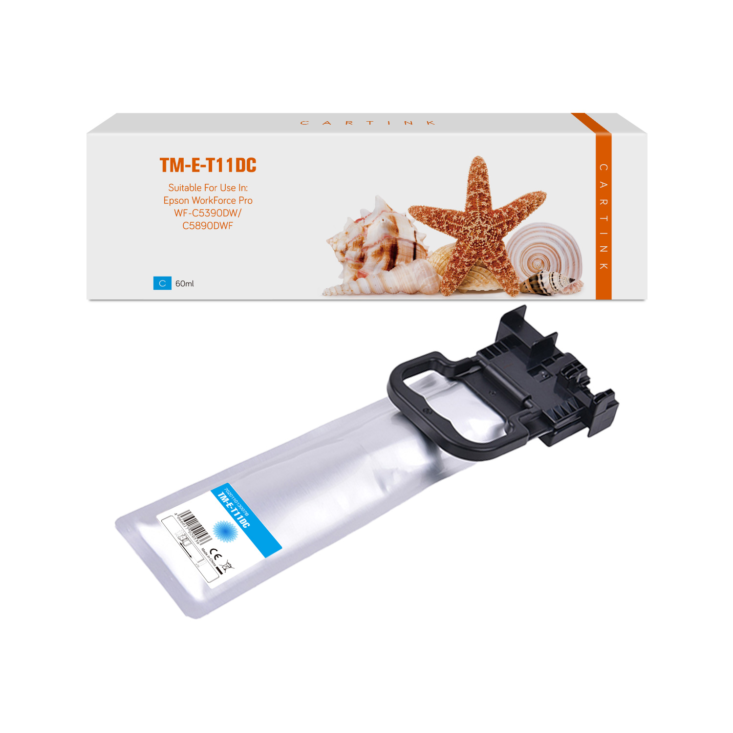 T11DC alternativ Seestern Tinte Cyan für Epson / C13T11D240 / 5.000 Seiten T11DC alternativ Seestern Tinte Cyan für Epson / C13T11D240 / 5.000 Seiten