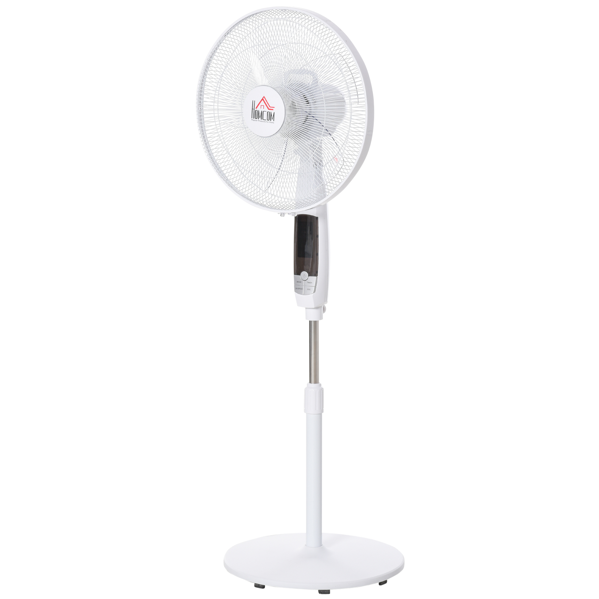 Standventilator, 3 Geschwindigkeiten, 3 Modi, Timer, Fernbedienung, 45 x 42 x 118-138 cm, Weiß