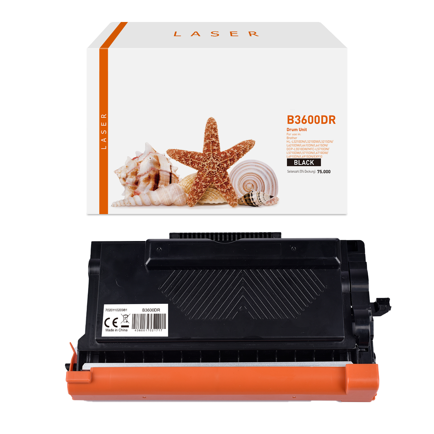 DR3600 alternativ Trommel black für Brother / DR3600 / 75.000 Seiten DR3600 alternativ Trommel black für Brother / DR3600 / 75.000 Seiten