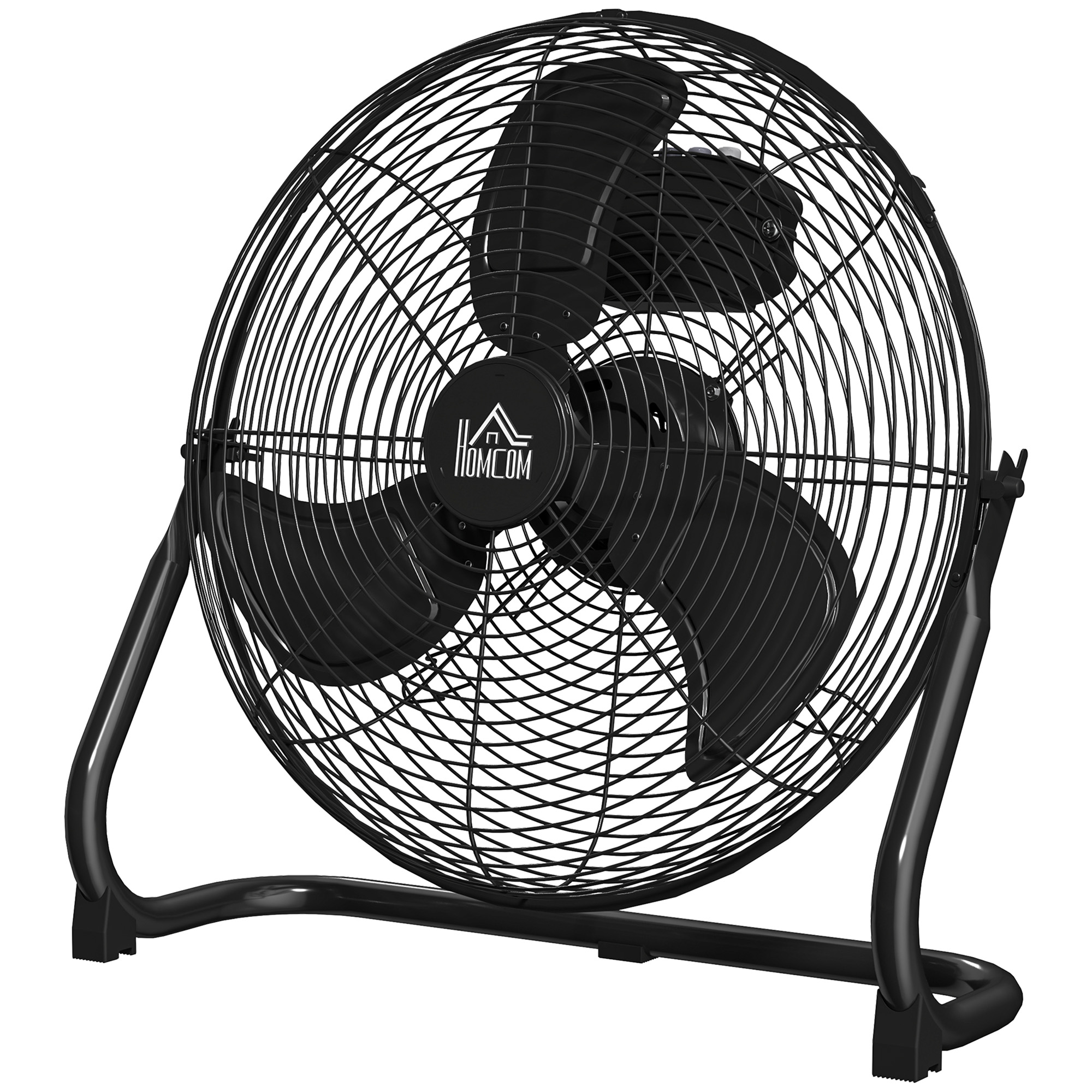 Ventilator für den Schreibtisch, Klimaanlage, 4 Geschwindigkeiten, drehbar, Schwarz