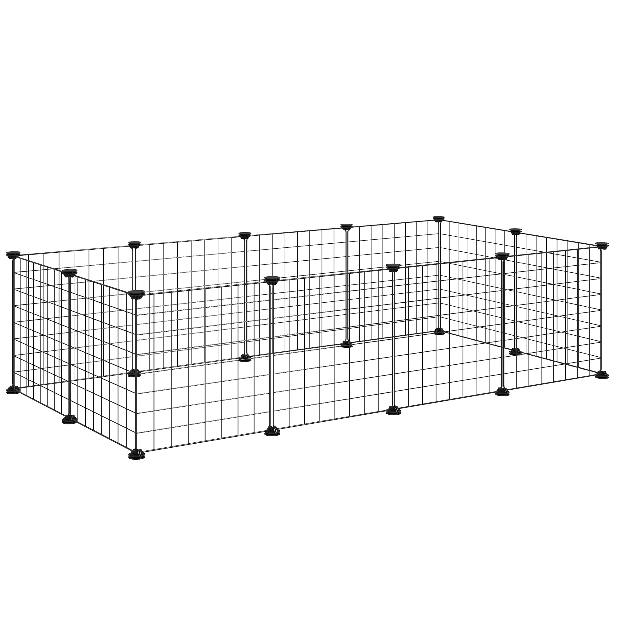Gittergehege Freigehege Laufgehege für Kleintiere Laufstall Kleintierkäfig Metallgitter flexibel umformbar Schwarz 106 x 73 x 36 cm Gittergehege Freigehege Laufgehege für Kleintiere Laufstall Kleintierkäfig Metallgitter flexibel umformbar Schwarz 106 x 73 x 36 cm