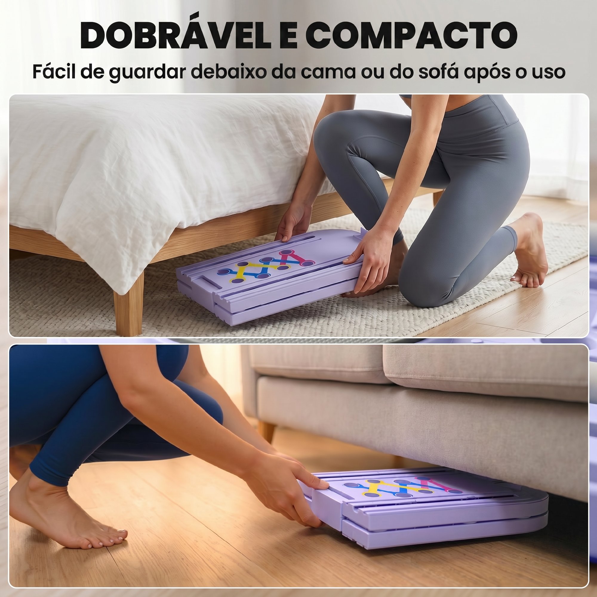 4-in-1 Pilates Board Set mit Widerstandsbänder klappbar Multifunktioneller Pilates Gerät