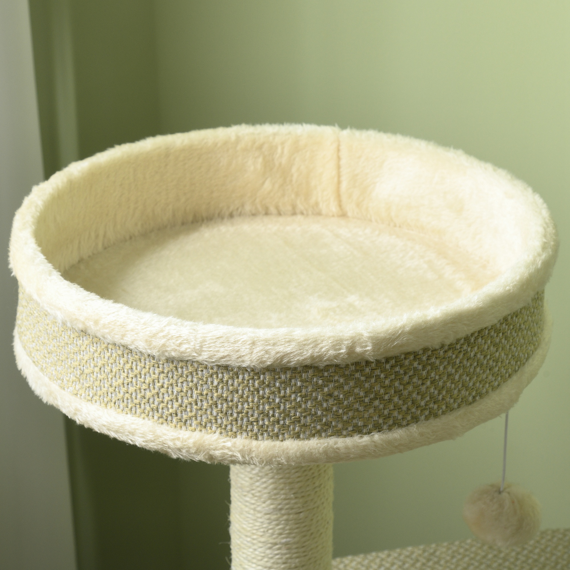 Kratzbaum Katzenbaum, 1 Katzenbett, 1 Katzenhöhle, 2 Liegeflächen, 124 cm x 59 cm x 40cm +Beige