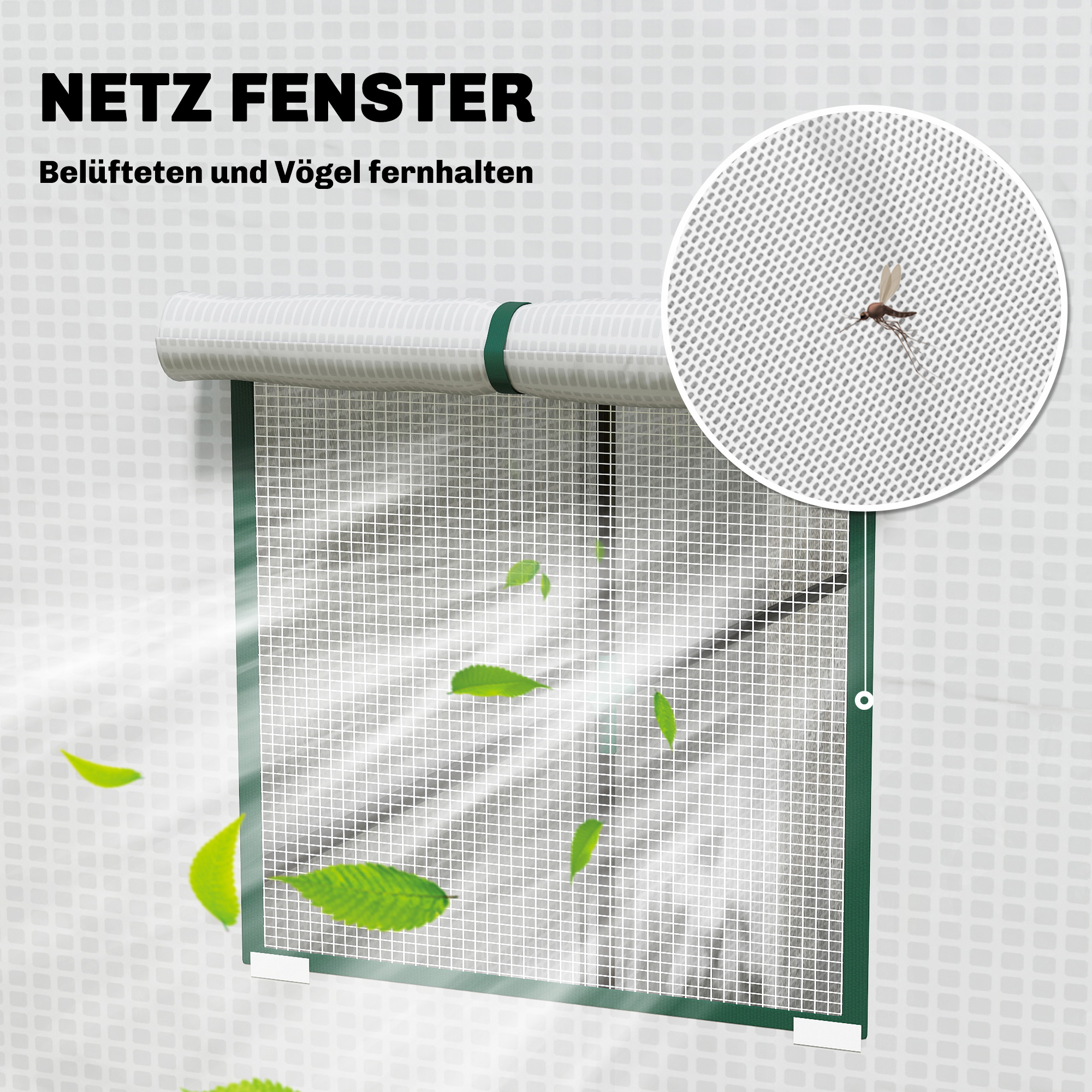 Tomatengewächshaus Foliengewächshaus mit Rolltor Mesh-Fenster Schrägdach 196 x 77 x 197 cm Weiß