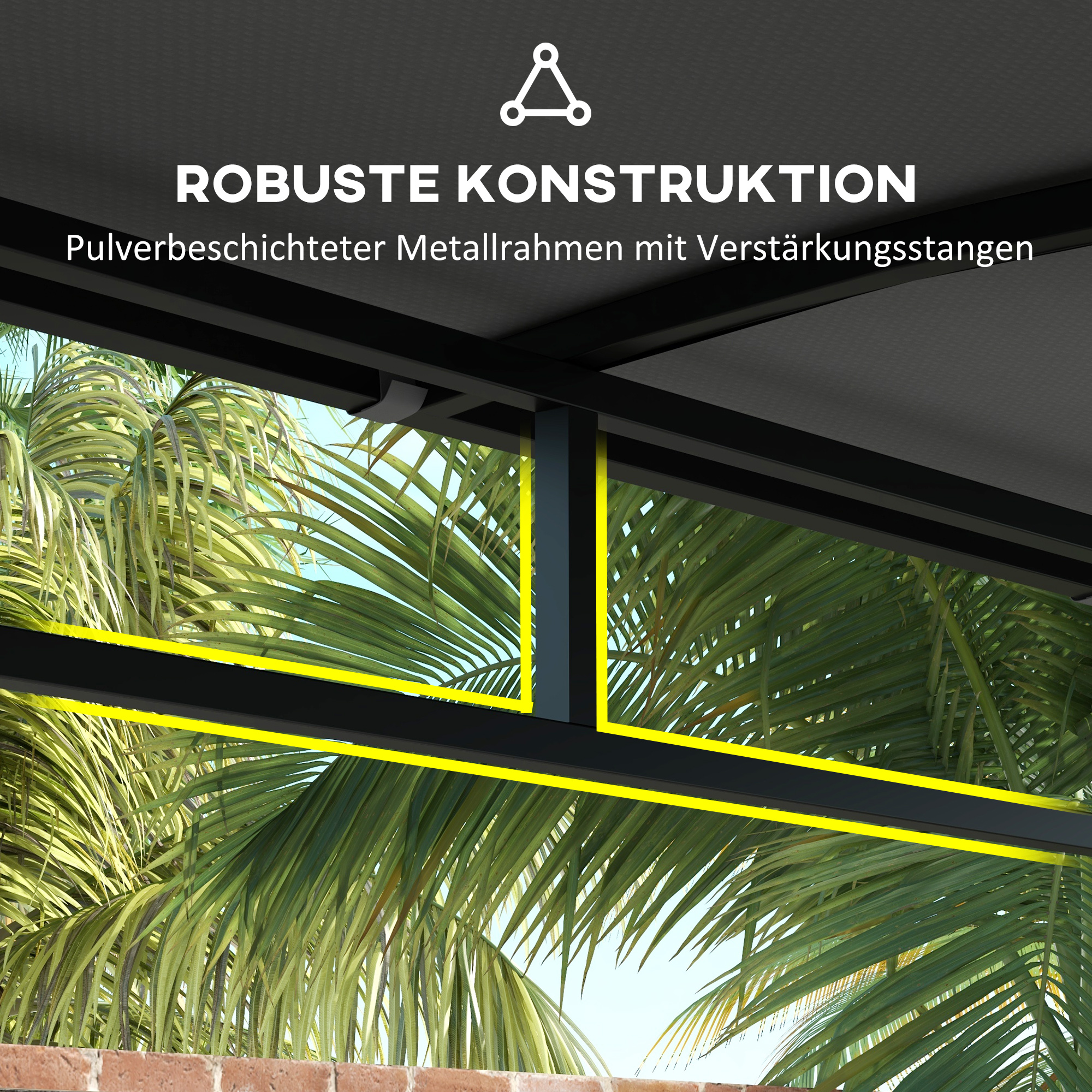 Grillpavillon, Grillüberdachung, Regenschutz, Haken für Utensilien, Stahlrahmen, Dunkelgrau, 215 x 150 x 182/220 cm