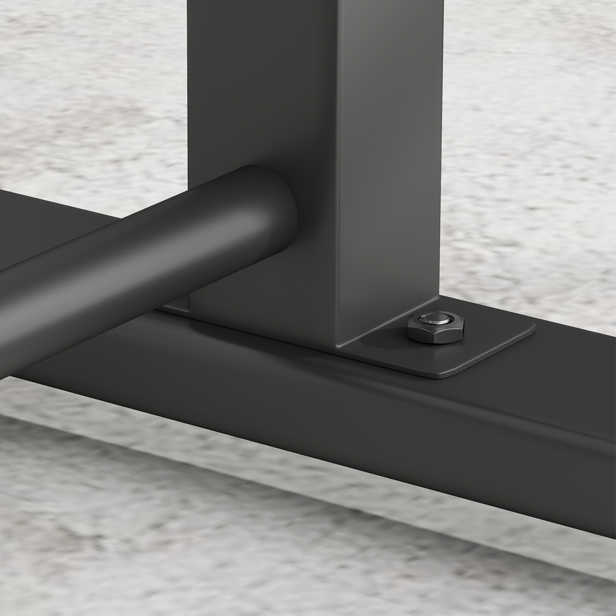 Dip-Station, Liegestütz-Ständer, 93-117 cm höhenverstellbar, 540 kg Belastbarkeit, Ganzkörper-Training, Schwarz