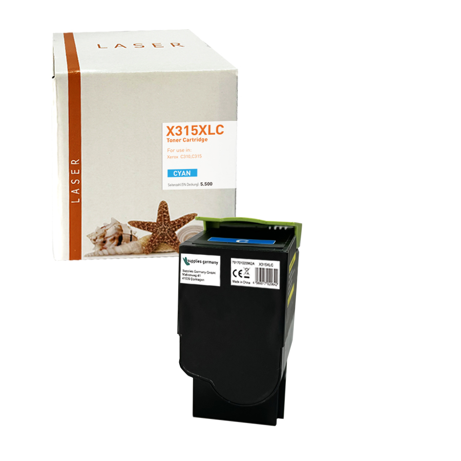C315XLC alternativ Toner Cyan für Xerox / 006R04365 / 5.500 Seiten C315XLC alternativ Toner Cyan für Xerox / 006R04365 / 5.500 Seiten