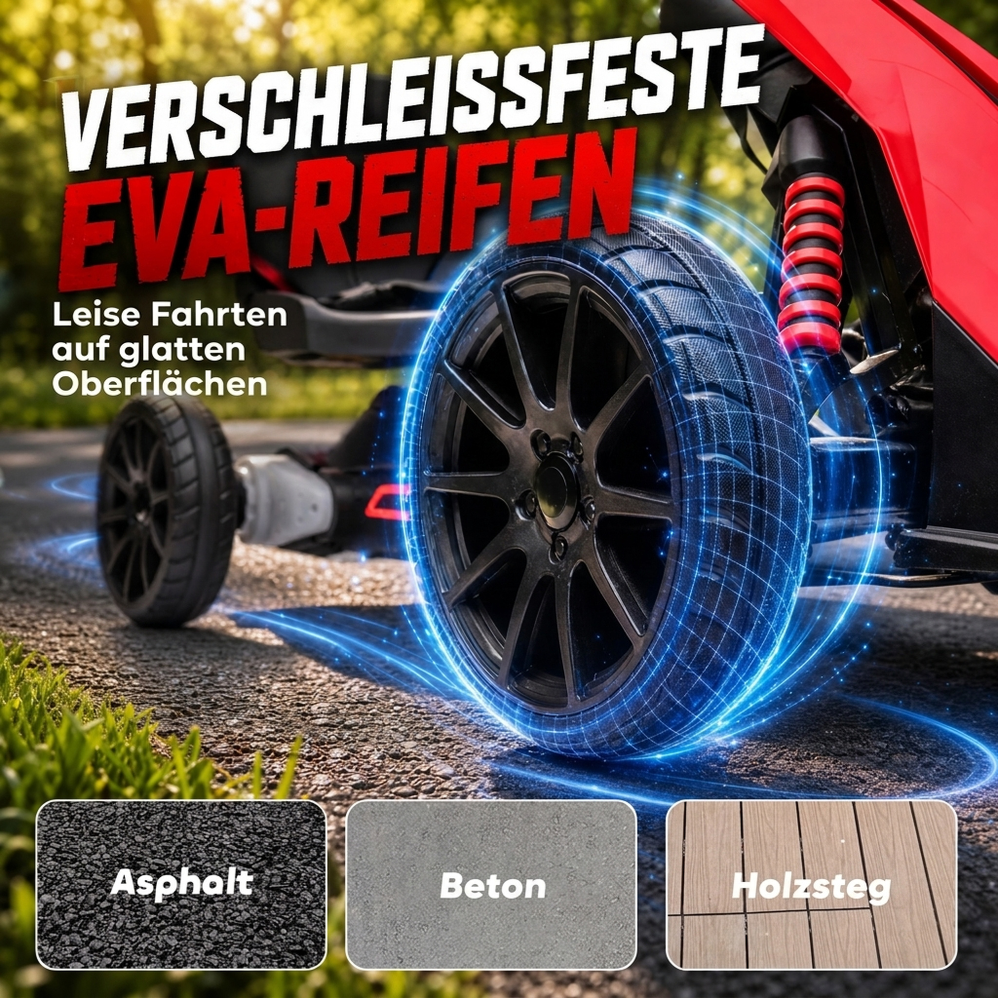 Elektro Go-Kart für Kinder 3-5km/h Gokart mit 2-Fach verstellbarem Geschwindigkeit, Sicherheitsgurt, EVA-Räder für 3-8