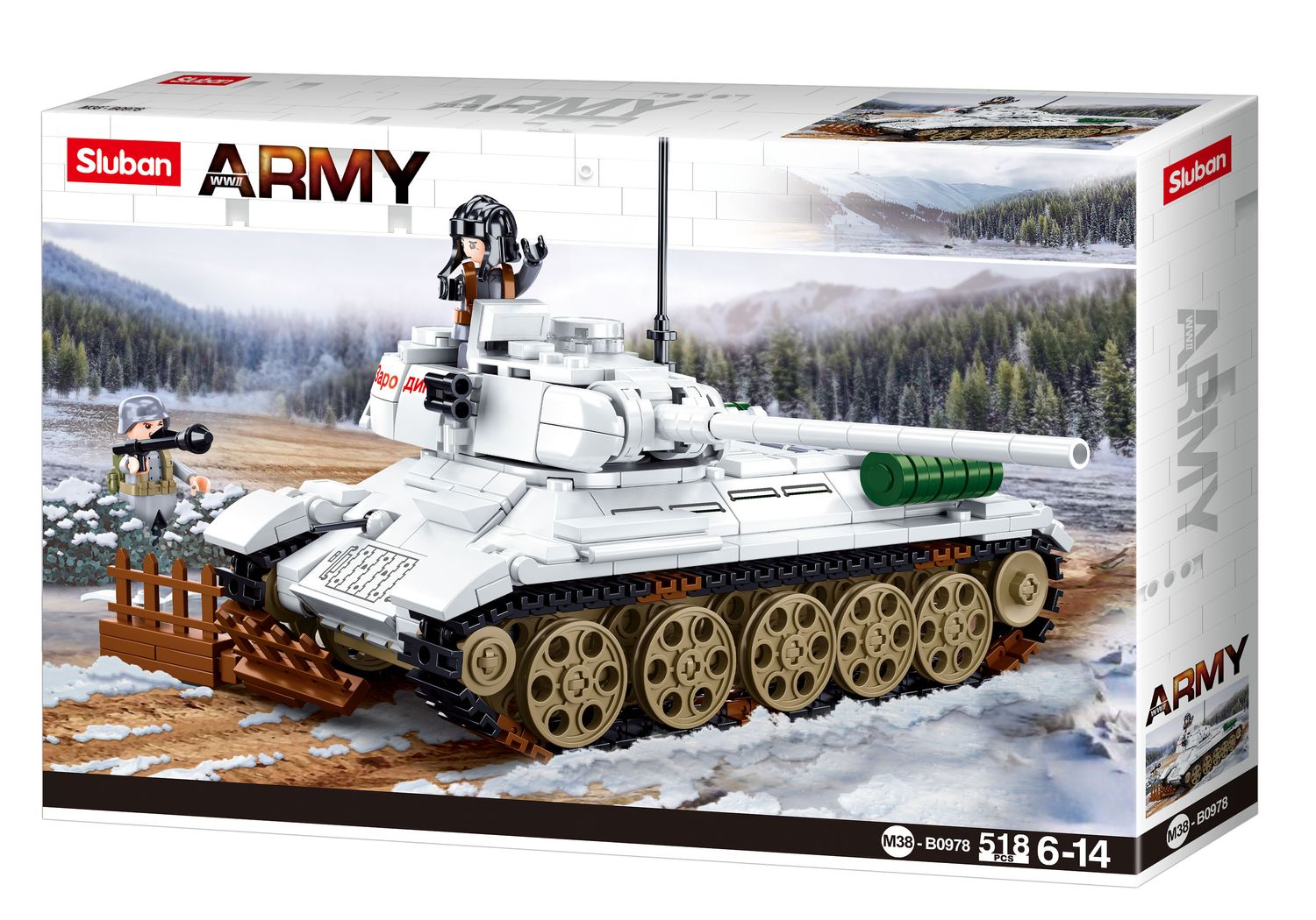 Sluban M38-B0978 - Army Battle of Budapest - Panzer (weiß)
