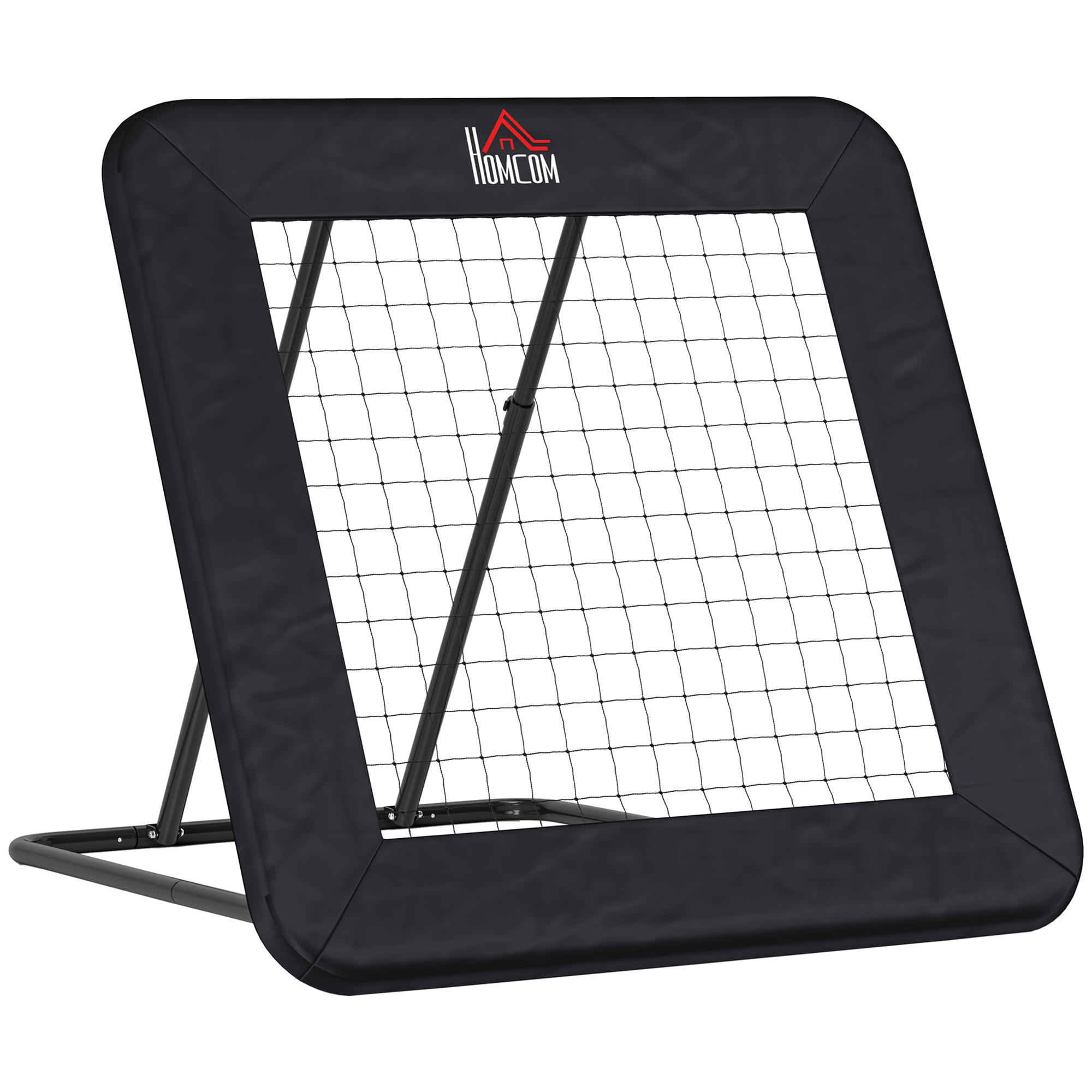 Rebounder für Fußball, 128 x 118 cm Prellwand mit Schutzkante Heringen, verstellbar in 5 Stufen, tragbares Rebound, Fußballtor für Jugendliche, Rückprallwand für Fußball Training, Schwarz Rebounder für Fußball, 128 x 118 cm Prellwand mit Schutzkante Heringen, verstellbar in 5 Stufen, tragbares Rebound, Fußballtor für Jugendliche, Rückprallwand für Fußball Training, Schwarz
