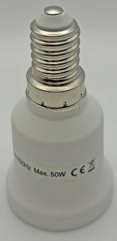 Lampensockel-Adapter, Kunststoff / E14 auf E27