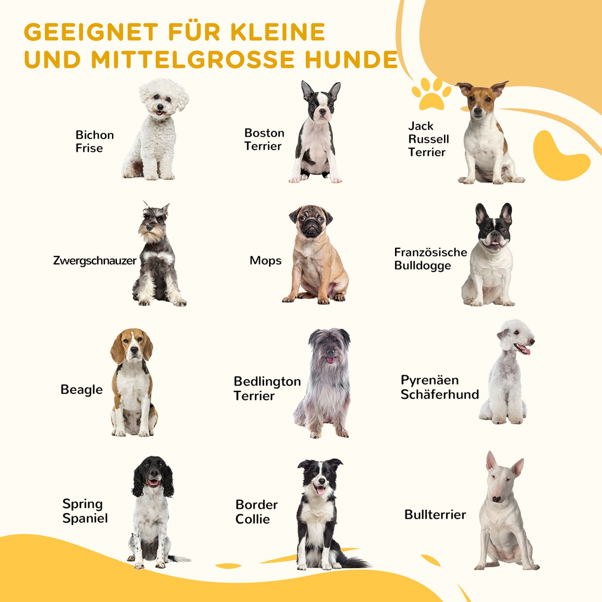 Absperrgitter Hund Freistehendes Verstellbares Schutzgitter mit Füßen 155 x 76 cm Holz Hundegitter Klappbar Treppenschutzgitter für Treppen, Türen, Küche, Flur, 3 Paneelen, Weiß