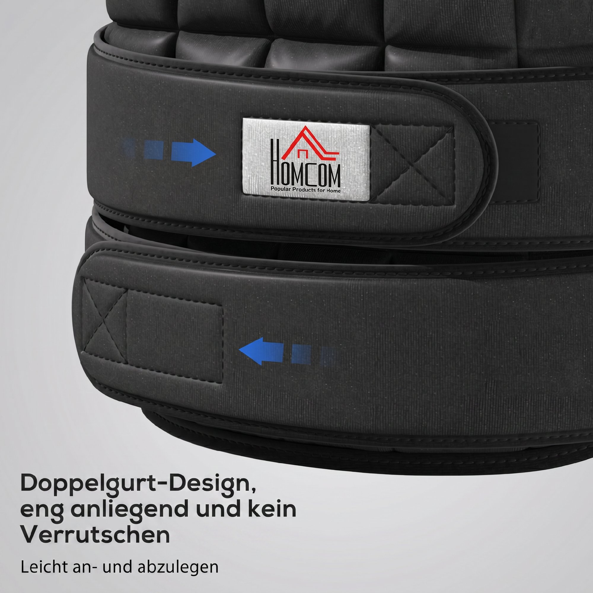 Gewichtsweste 10 KG verstellbare Trainingsweste mit herausnehmenbar Gewichten Schwarz