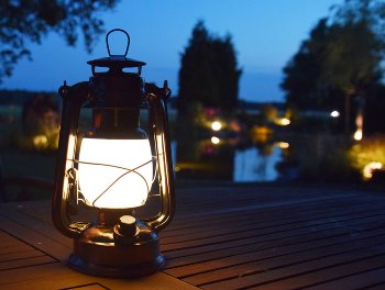 LED Camping Laterne "CT-CL Copper", ØxH 12x23,5cm, 4x AA, warmweiß, dimmbar