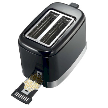 Hochkant-Toaster 2 Scheiben 800W schwarz/Edelstahl