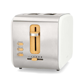 Toaster | 2 Steckplätze | Bräunungsstufen: 6 | Auftaufunktion | weiß