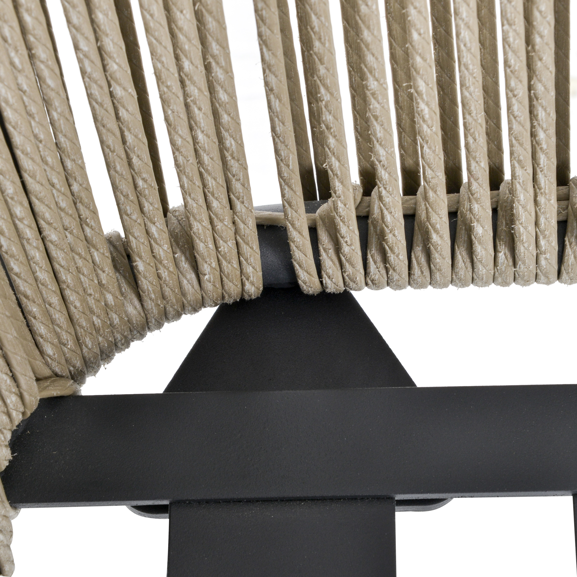 3-teilige Sitzgruppe, 2 Stühle, Beistelltisch, Sitz- & Rückenkissen, Hartglas-Tischplatte, Kunstrattan, Grau