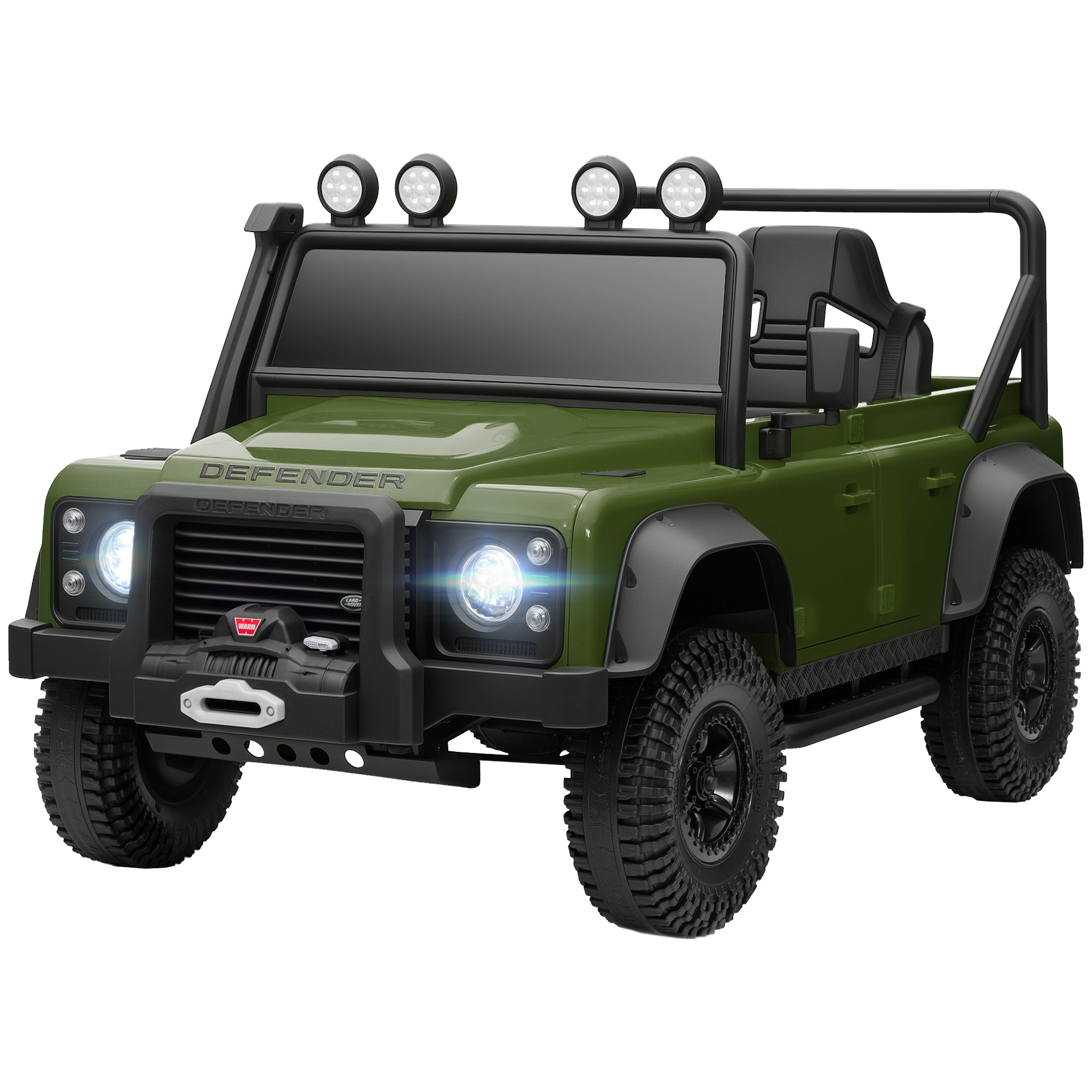 Kinder-Elektroauto, 12V Batterie-Betrieb, Fernbedienung, Musik-Funktion, Hupe, LED-Lichter, Grün Kinder-Elektroauto, 12V Batterie-Betrieb, Fernbedienung, Musik-Funktion, Hupe, LED-Lichter, Grün
