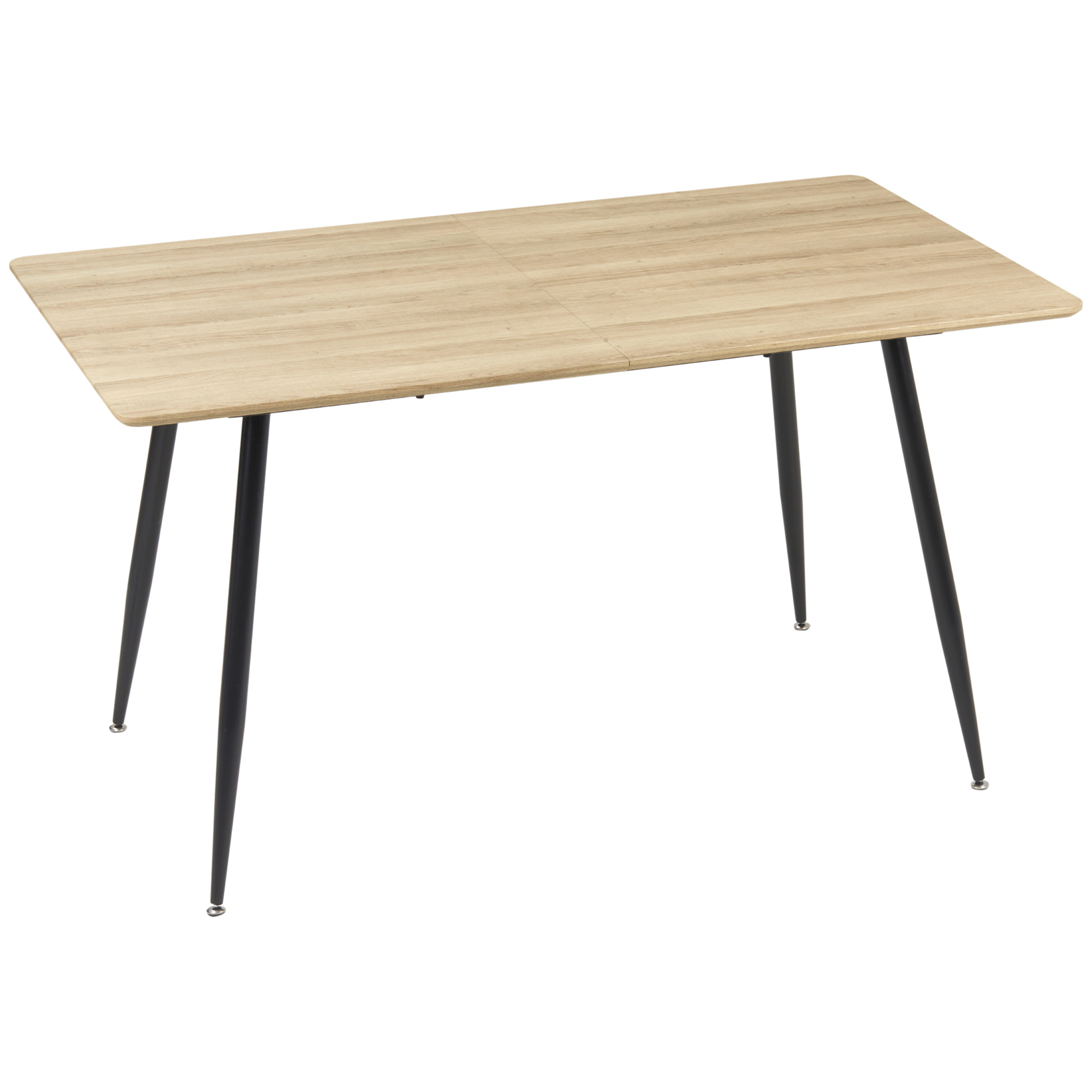 Esstisch im Skandi-Design, Küchentisch, für 4 Personen, Holzoptik, 140 cm x 80 cm x 76 cm, Natur + Schwarz Esstisch im Skandi-Design, Küchentisch, für 4 Personen, Holzoptik, 140 cm x 80 cm x 76 cm, Natur + Schwarz