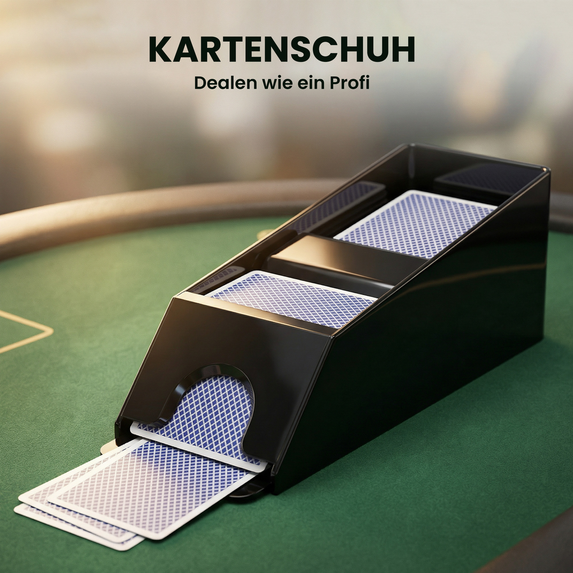 Poker-Set, 500 Chips, Würfel, 2 Kartendecks, Zubehör, Koffer, für 10 Spieler