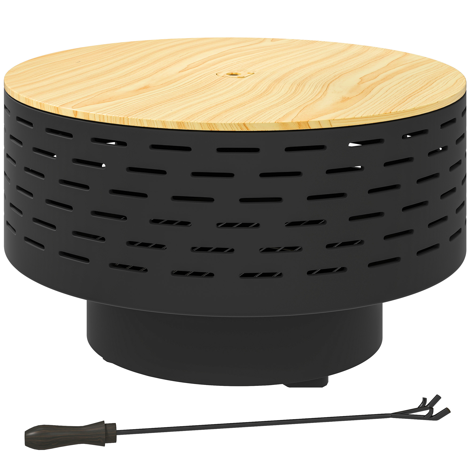 3-in-1 Feuerschale Ø60 x 39cm aus Edelstahl Feuerstelle mit Grillrost Funkenschutz Schürhaken Kohlegrau 3-in-1 Feuerschale Ø60 x 39cm aus Edelstahl Feuerstelle mit Grillrost Funkenschutz Schürhaken Kohlegrau