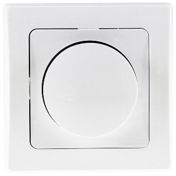 DELPHI Dimmer für elektronische Trafos / 250V~/ 300W, inkl. Rahmen, UP, weiß