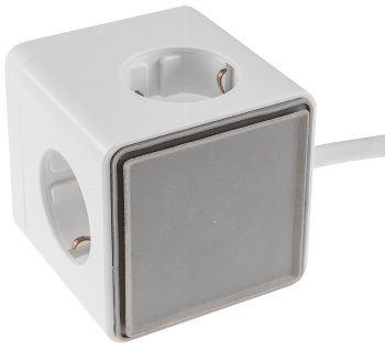 Steckdosen-Würfel mit USB 20W PD / USB-A /USB-C,3-fach, 1,5m Kabel, weiß