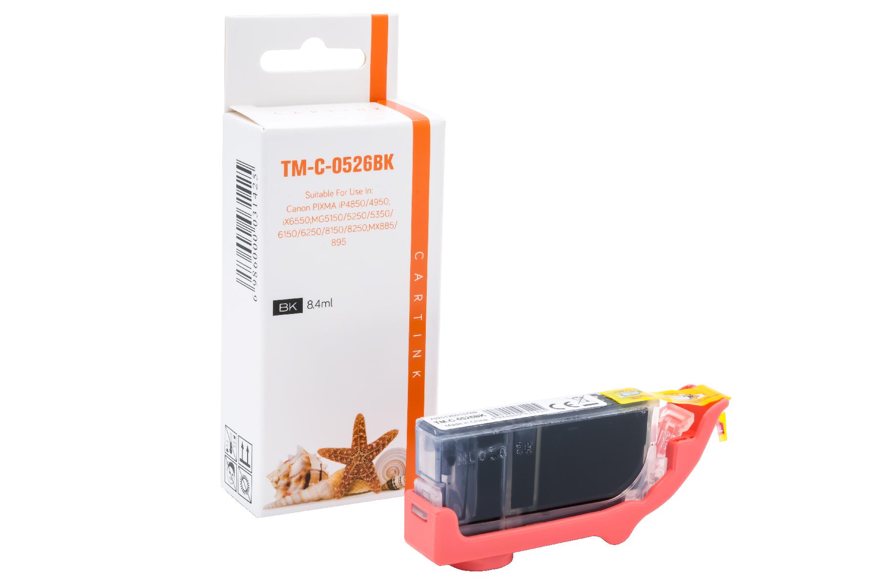 CLI526BK alternativ Seestern Tinte black für Ca / 4540B001 / 8,4ml / mit Chip