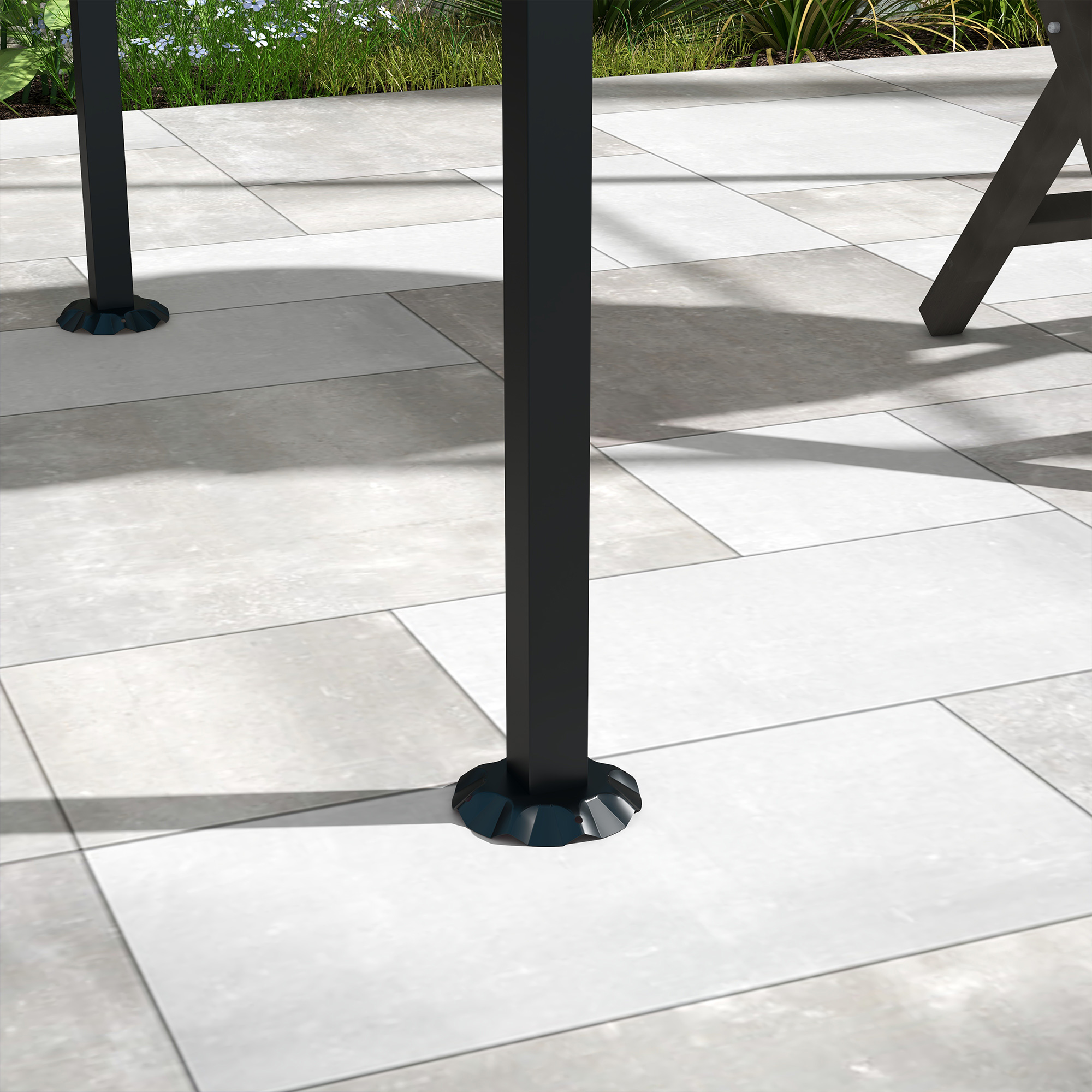 Grillpavillon, Grillüberdachung, Regenschutz, Haken für Utensilien, Stahlrahmen, Dunkelgrau, 215 x 150 x 182/220 cm