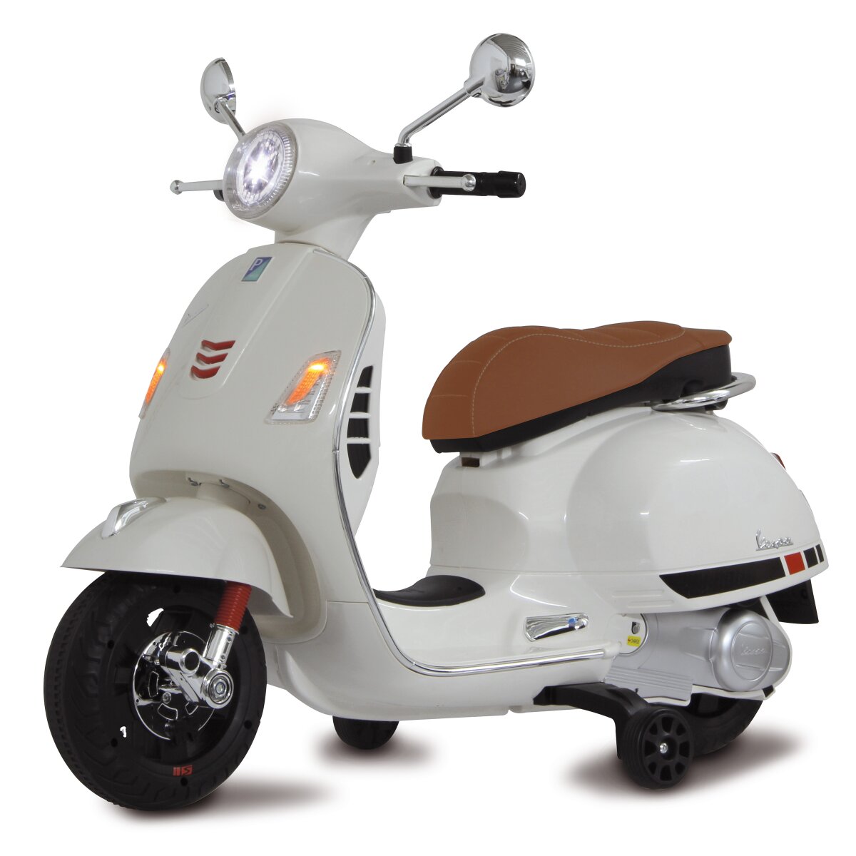 Kindermotorrad Vespa GTS 125 weiß