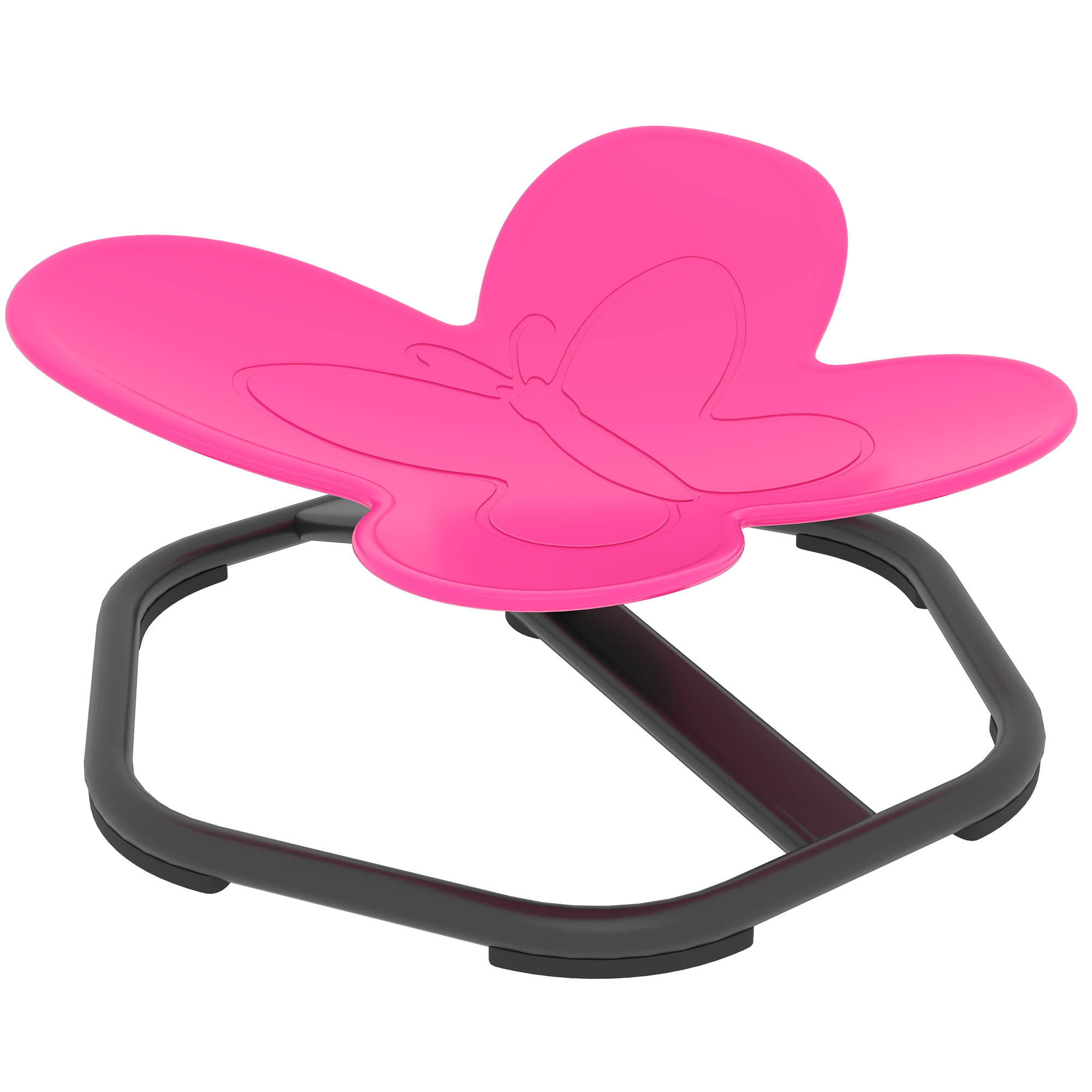 Sensorischer Drehstuhl für Kinder, Schmetterlings-Form, fördert Balance und Koordination, Kunststoff, Metall, Rosa Sensorischer Drehstuhl für Kinder, Schmetterlings-Form, fördert Balance und Koordination, Kunststoff, Metall, Rosa