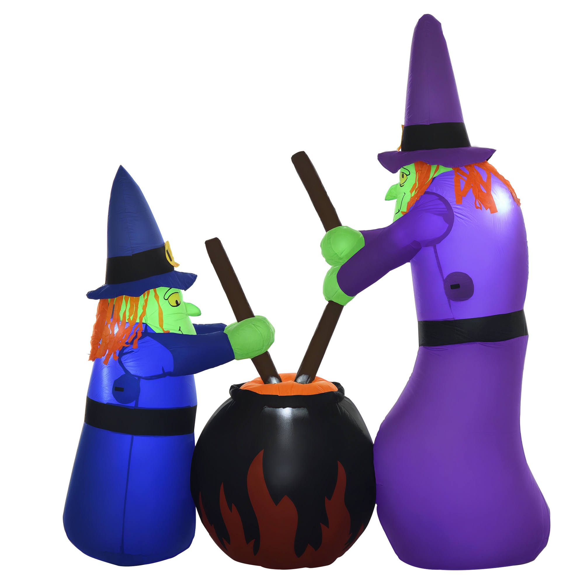 Aufblasbare Hexen Hexenkessel Figur Luftfigur Halloween Deko mit LED Beleuchtung, Polyester, 170x60x180cm Aufblasbare Hexen Hexenkessel Figur Luftfigur Halloween Deko mit LED Beleuchtung, Polyester, 170x60x180cm