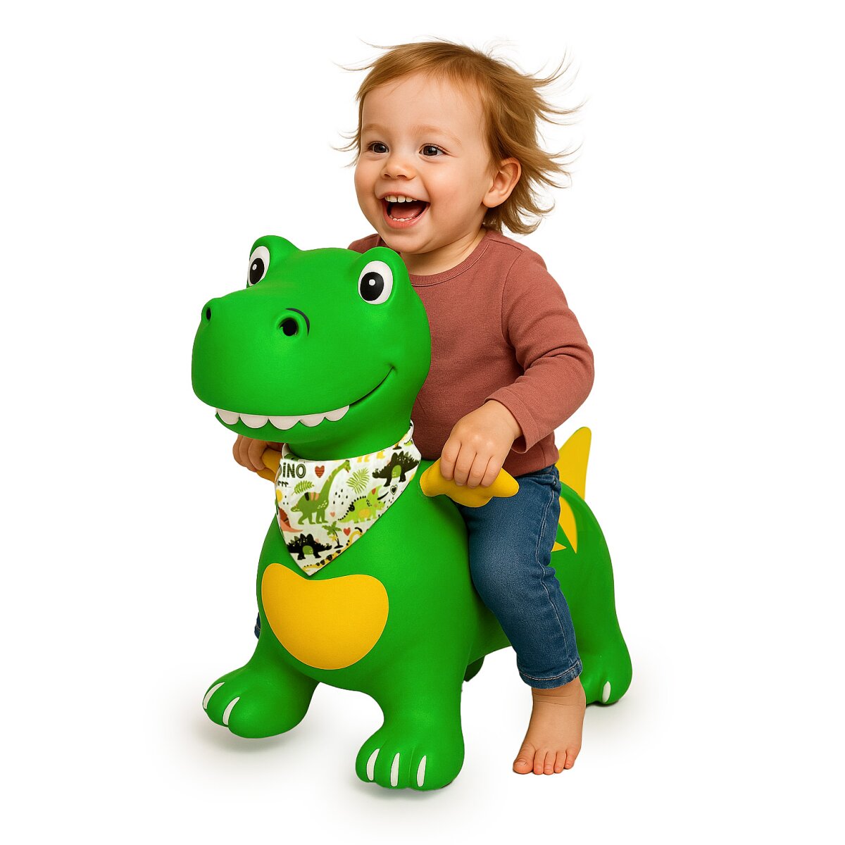 Hüpftier Dino mit Flügel HoppyDoo grün mit Pumpe Hüpftier Dino mit Flügel HoppyDoo grün mit Pumpe