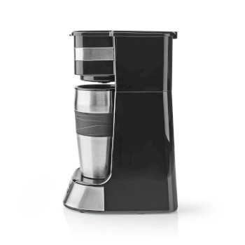 Einzelportions-Kaffeemaschine | 0,4 l | 750 W | Timer-Funktion | isolierter Reisebecher |automatische Abschaltung | LCD-Display | schwarz