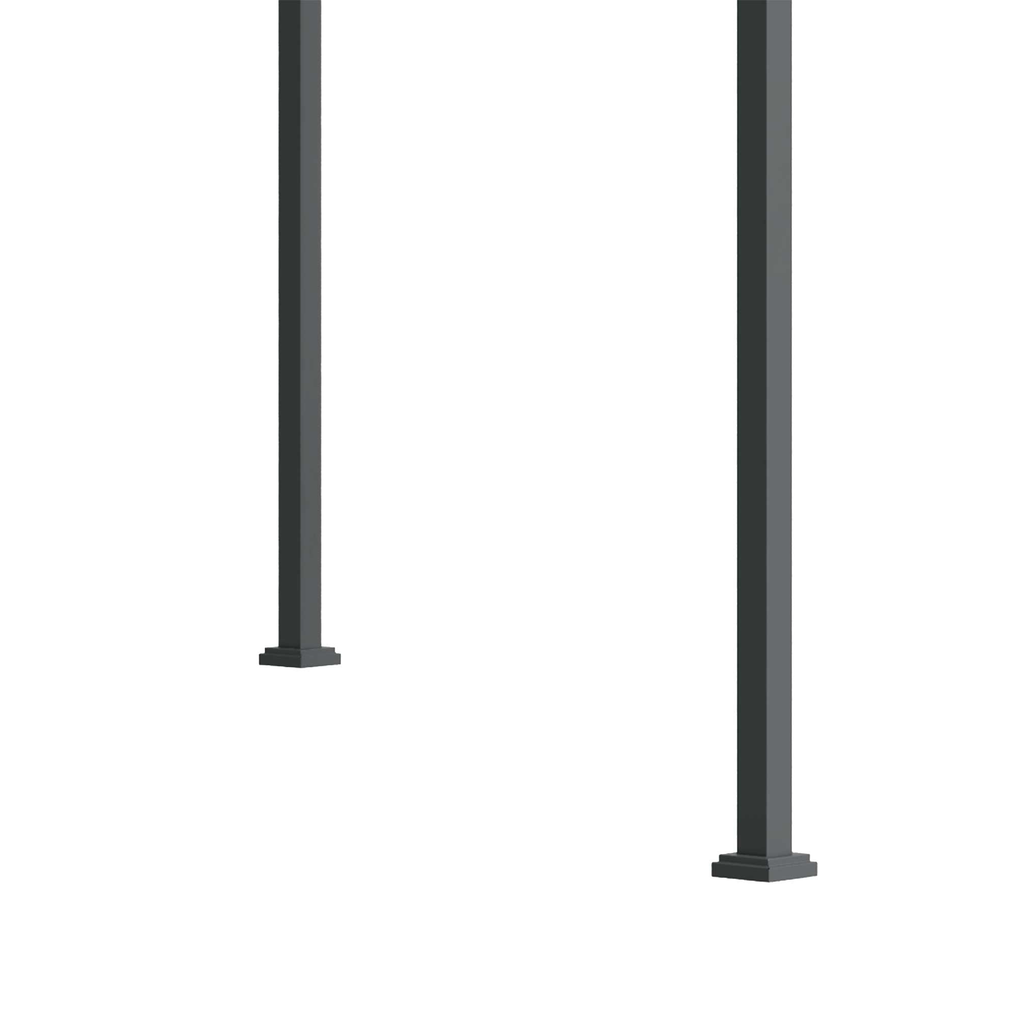 Pergola ca. 3x2m Garten Pavillon Terrassendachung Metall Freistehender Gartenpavillon mit Verstellbares Dach, UV Schutz, Sonnenschutz für Terrasse und Garten, Schwarz+Grau