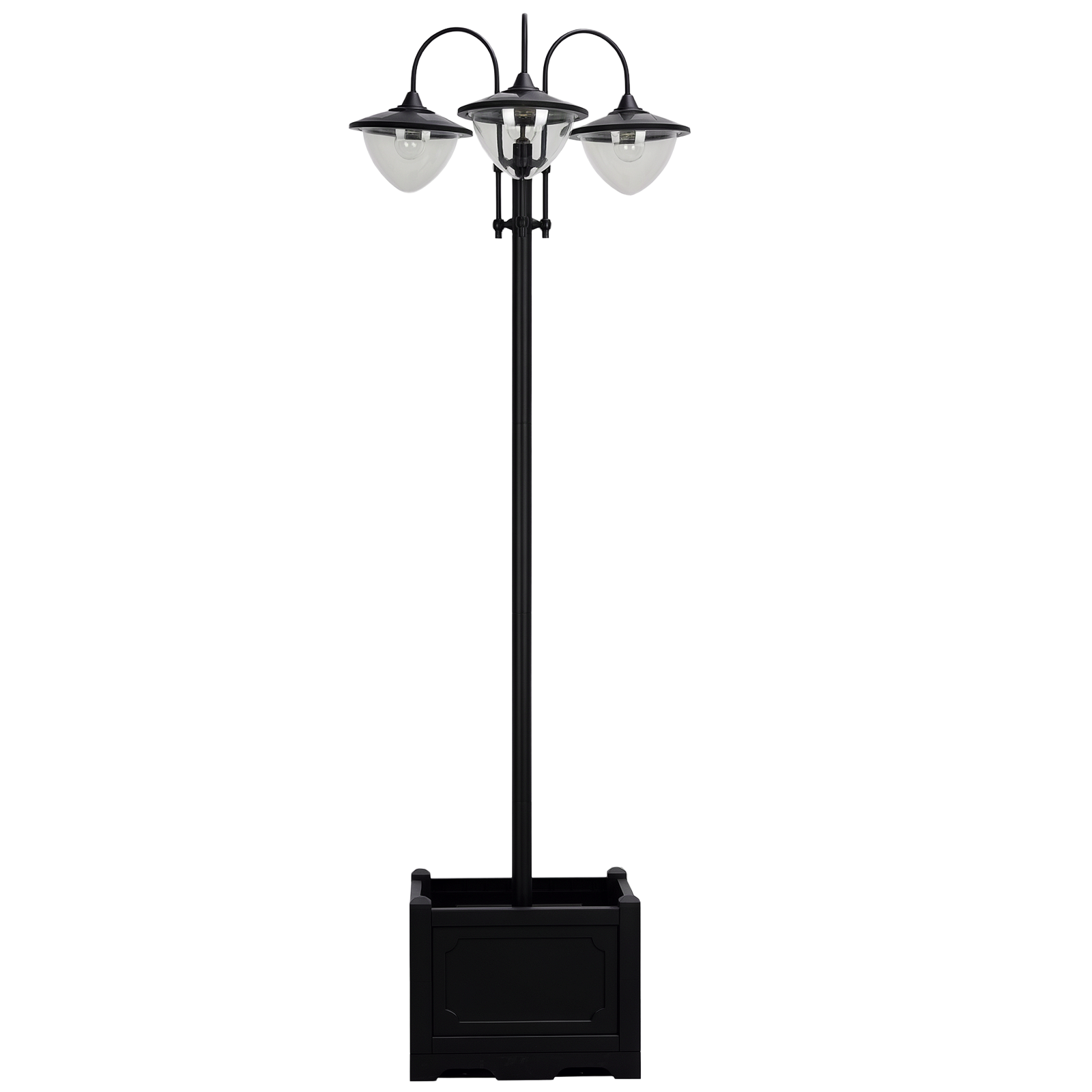 Solar Laterne Stehleuchte aus Metall, Gartenlaterne mit Lichtsteuerung, 189 cm hoch, Windlicht Außenleuchte, Wasserdicht IP44 mit Blumentopf-Basis für Garten Balkon Deko Schwarz Solar Laterne Stehleuchte aus Metall, Gartenlaterne mit Lichtsteuerung, 189 cm hoch, Windlicht Außenleuchte, Wasserdicht IP44 mit Blumentopf-Basis für Garten Balkon Deko Schwarz